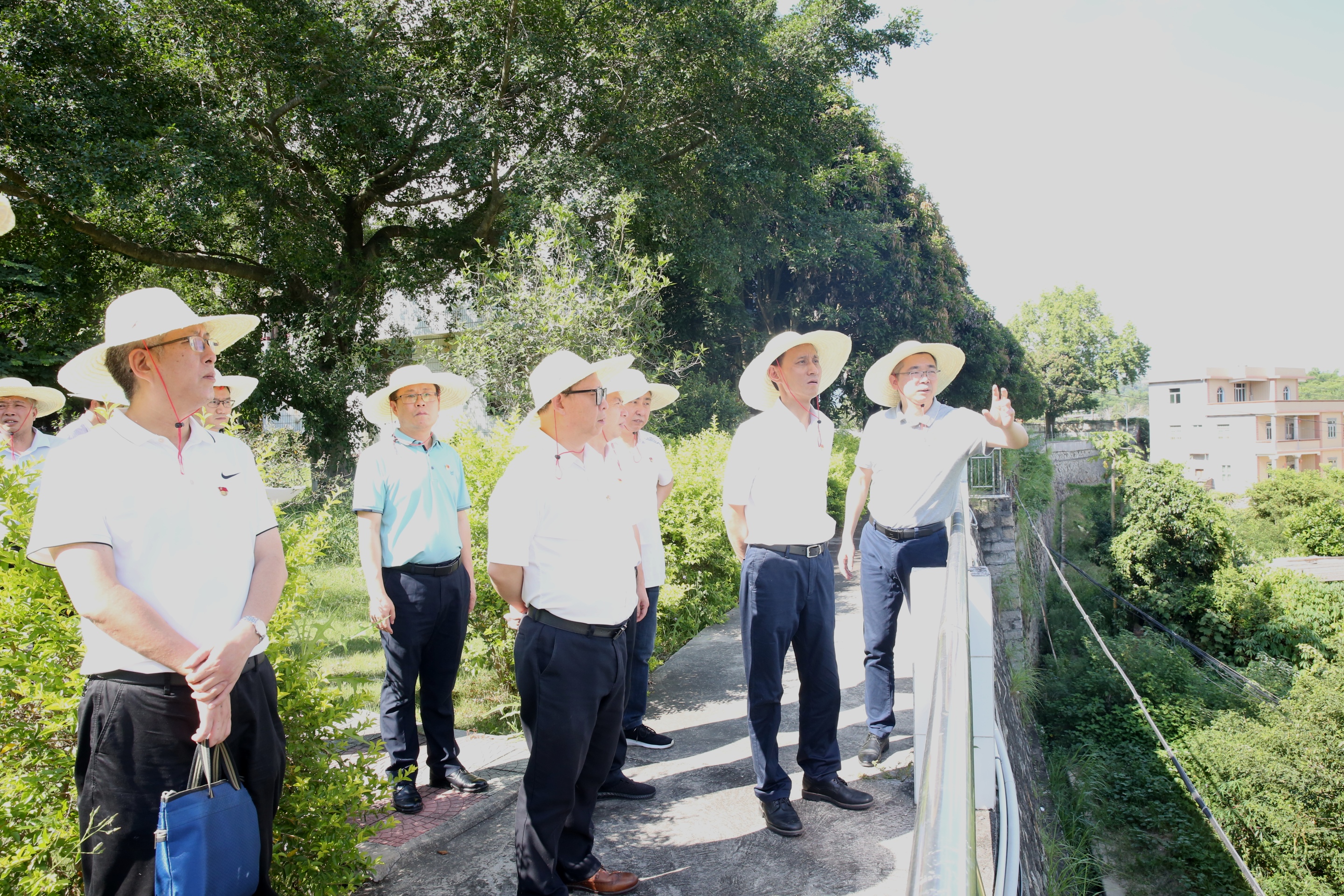 屈广清带队到南安校区开展专题调研和现场办公,校领导陈晓风,邓世章