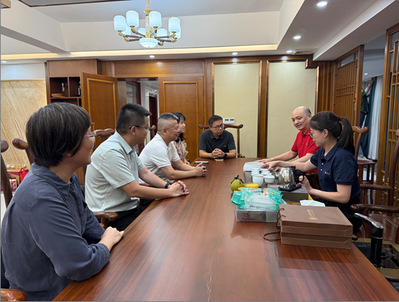 化工与材料学院党政领导拜访校友陈守备